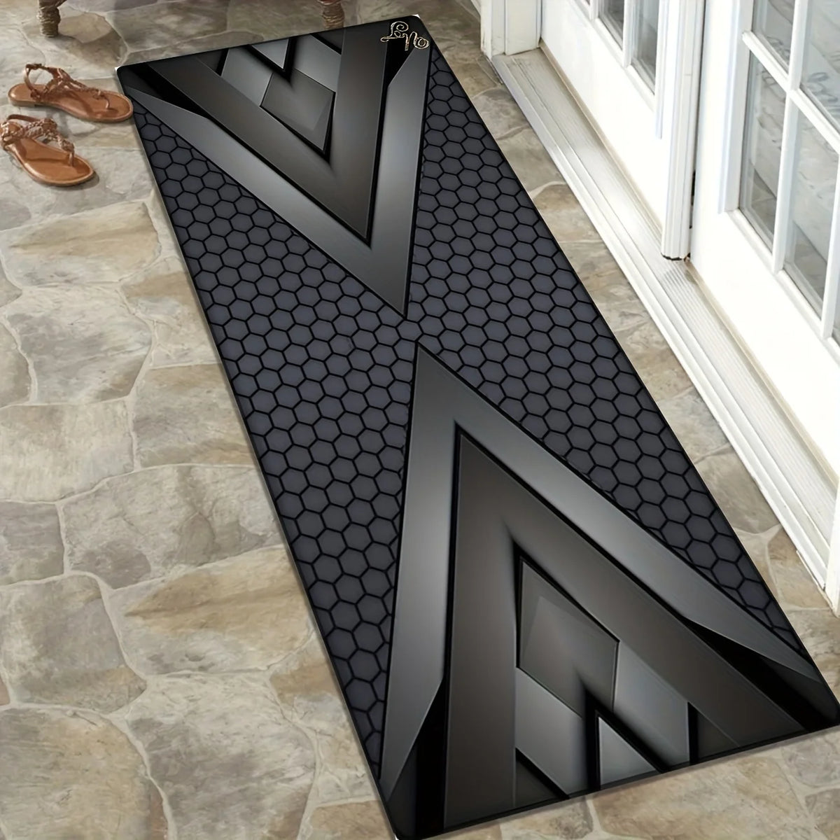 Tapis de sol garage motif hexagonal antidérapant – photo 1/6