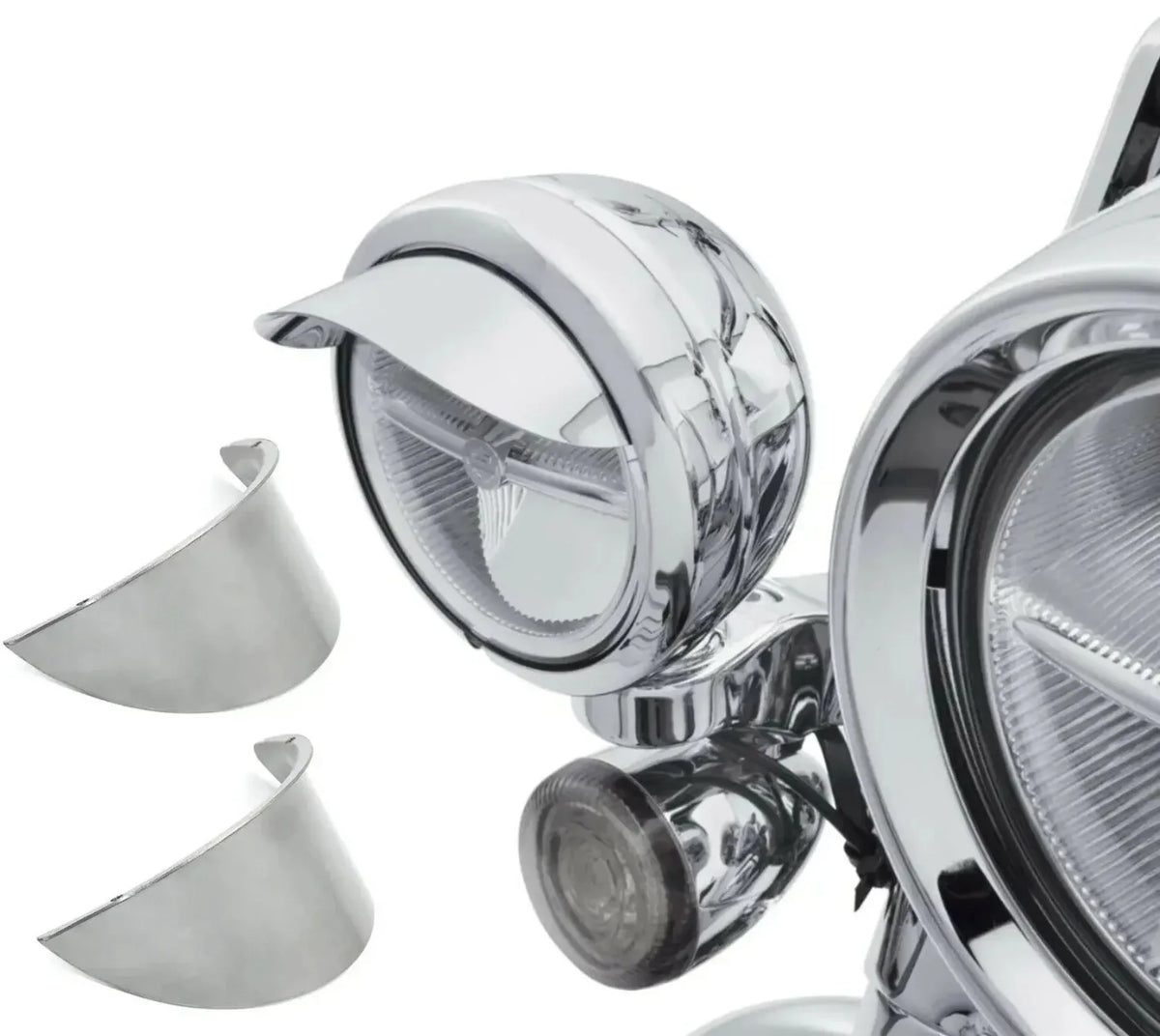 Visières de feux additionnels pour Harley Touring Softail - vue 4