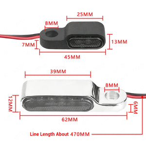 Mini clignotants LED de guidon avec feu de position ambré pour moto Harley-Davidson - vue 2