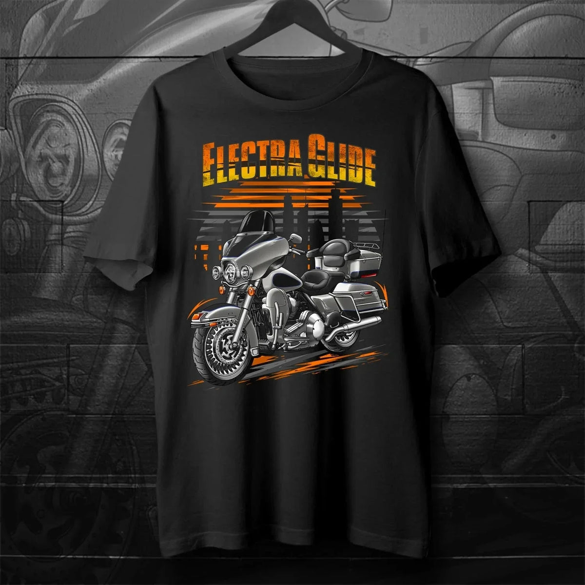 T-shirt moto homme tourisme vintage - vue portée