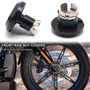 Caches d'Écrou d'Essieu Avant pour Harley Sportster S, Nightster 975, Pan America 1250 S – photo 1/7