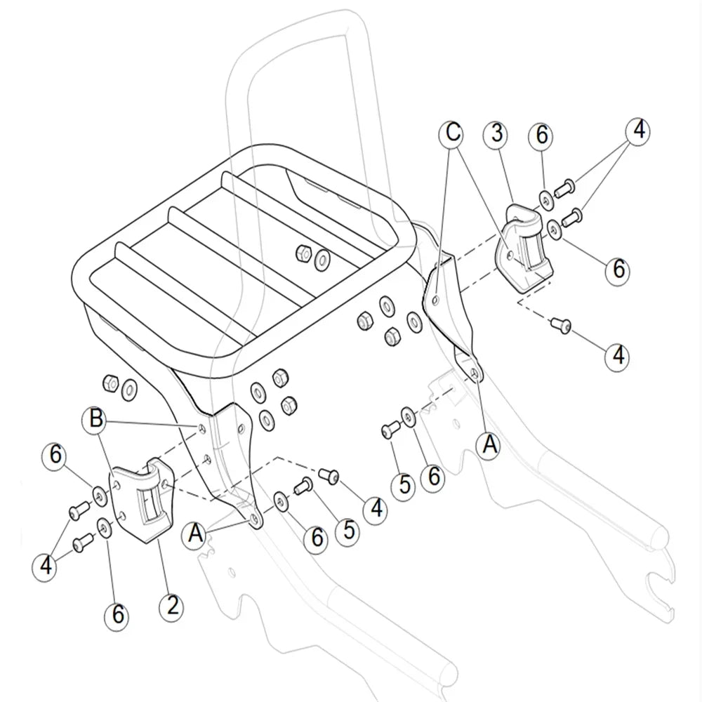 Porte-bagages sport Holdfast pour Harley Softail Slim, Street Bob, Heritage Deluxe - vue 5