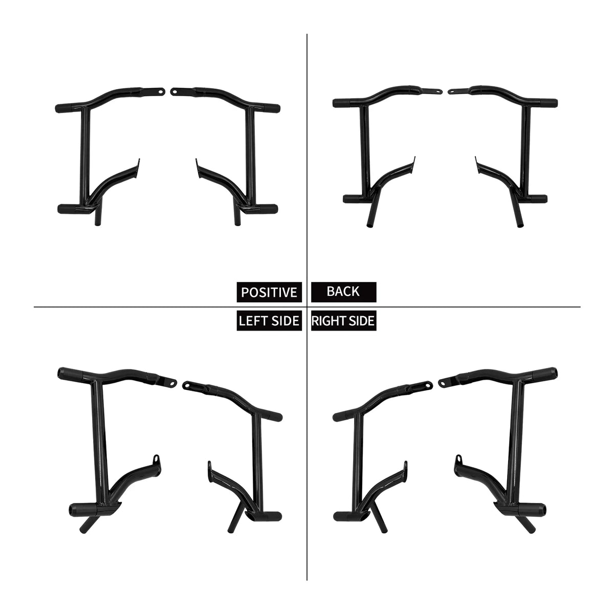Barres de Protection Arrière pour Sacoches (Guard Rails) Noires - Harley-Davidson Touring Electra Glide, Street Glide, Road Glide, Road King 1996-2008 – photo 6/6