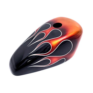 Coque de réservoir d'huile motif flammes pour moto Harley - vue 12