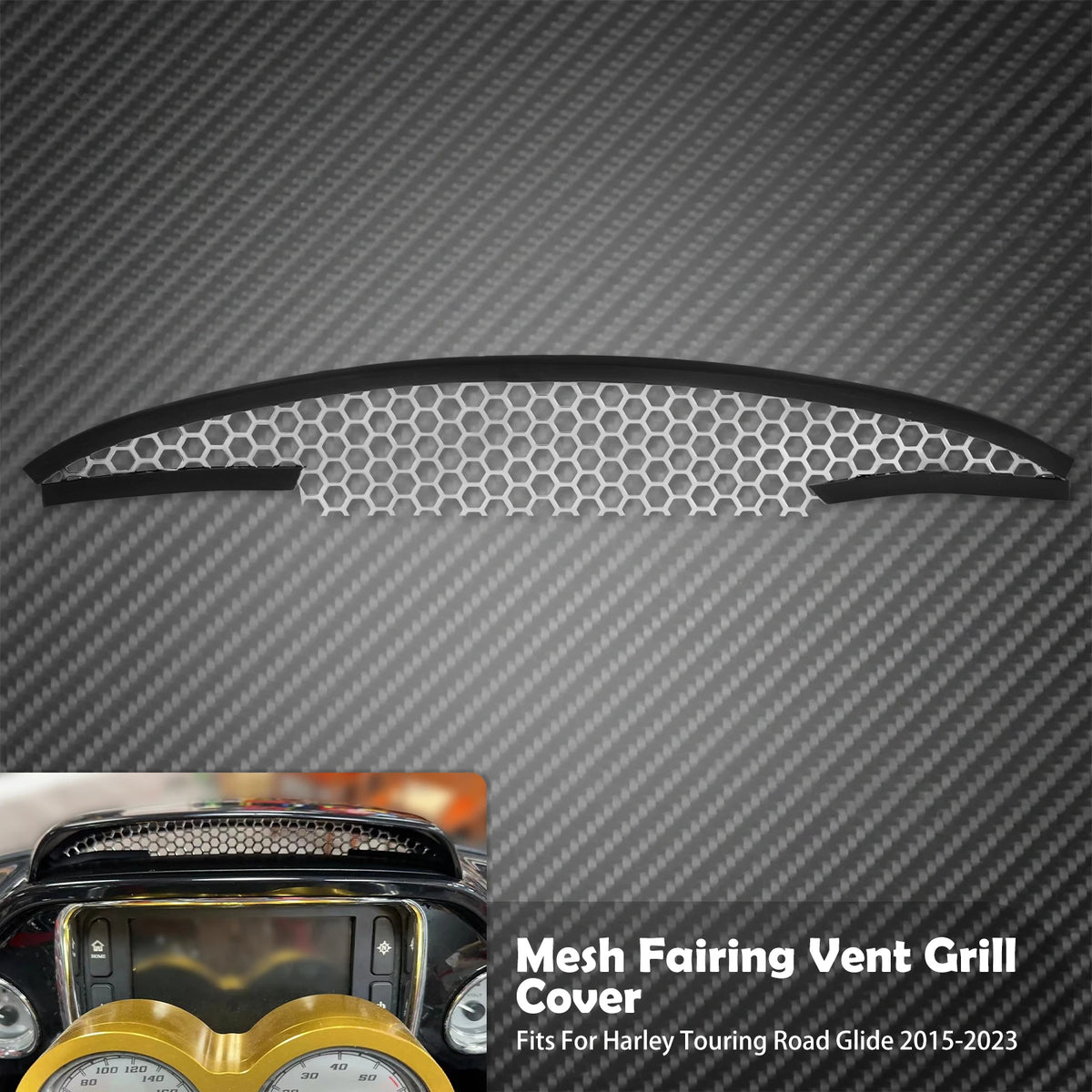 Grille de Ventilation Carénage Supérieur (Mesh) - Harley-Davidson Touring Road Glide 2015-Later – photo 8/8