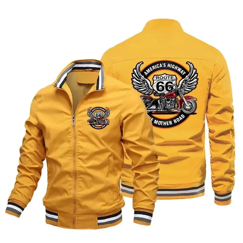 Veste de sport homme zippée style motard, vue de face - vue 4