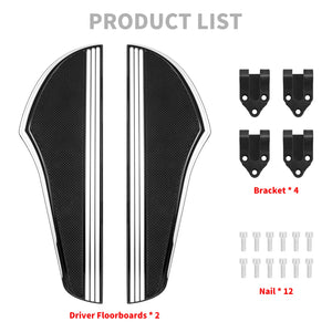 Plancher pilote avant (floorboard) antidérapant en aluminium pour Harley-Davidson Dyna, Softail, Touring, Road King, Street Glide & Fat Boy – photo 4/8