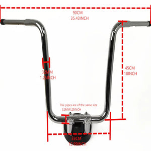 Guidon ape hanger pour Harley Road King et Softail - vue 1