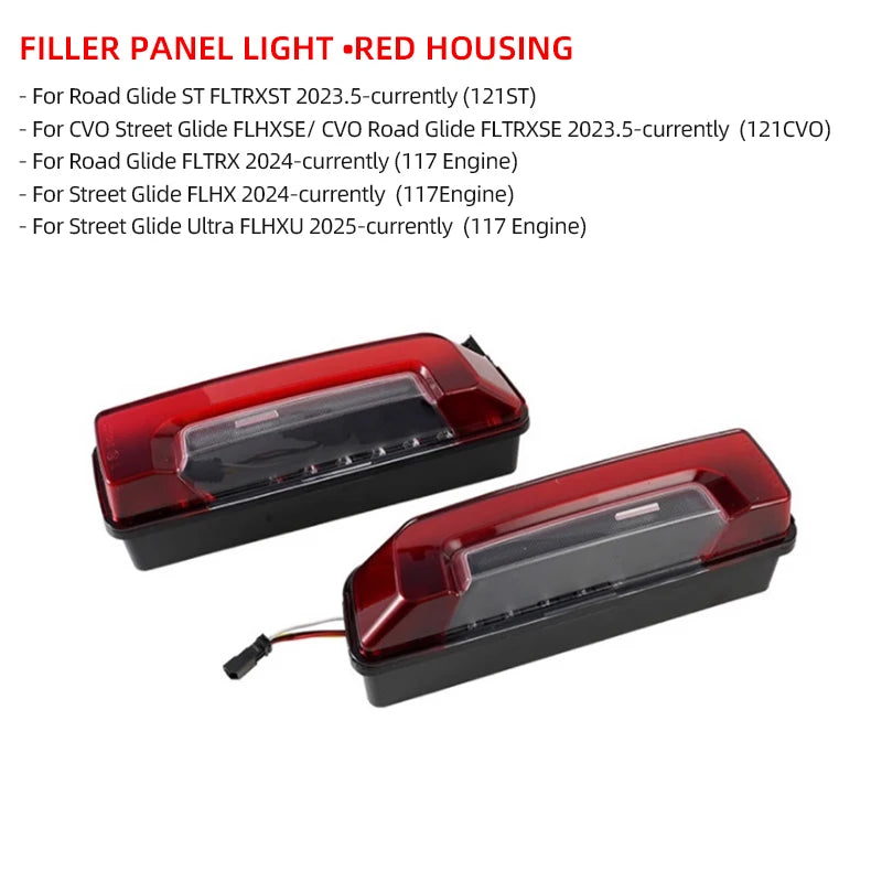Feux LED de Sacoches Arrière avec Clignotant Intégré (Filler Panel Light) - Harley-Davidson Road Glide/Street Glide 121 CVO/ST, 117, Ultra – photo 9/12