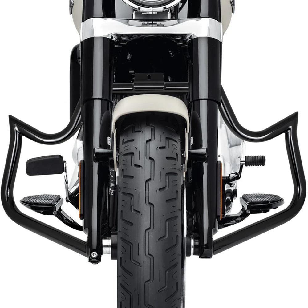 Barre de protection moteur chromée sur Harley Softail - vue 5
