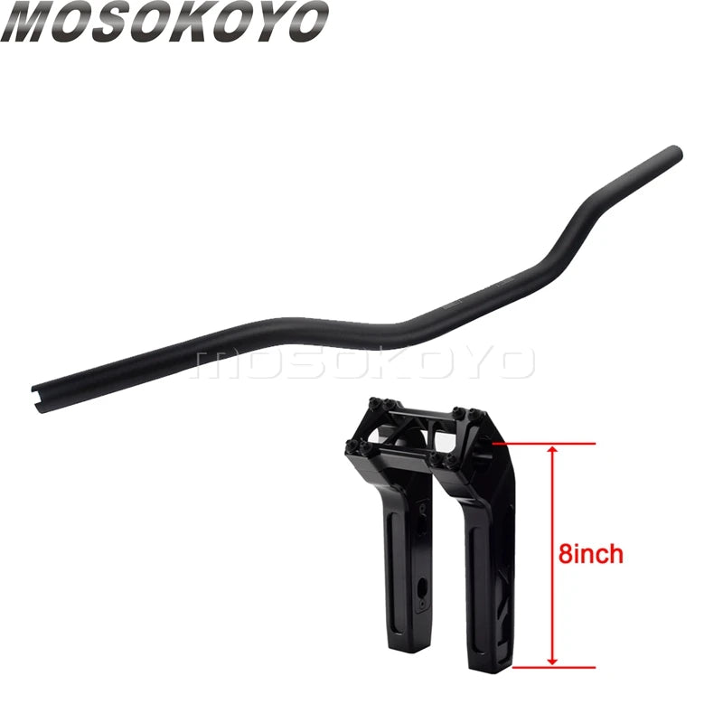 Risers pullback et guidon pour Harley Dyna Sportster Softail - vue 25