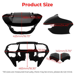 Carénage avant noir brillant pour Harley-Davidson Road Glide - vue 5