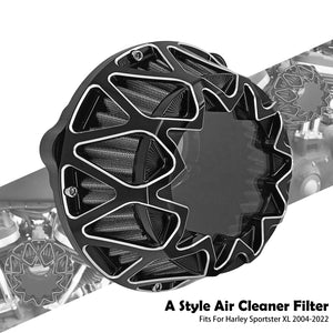 Kit filtre à air exposé noir pour Harley Sportster Dyna Softail Touring - vue 7