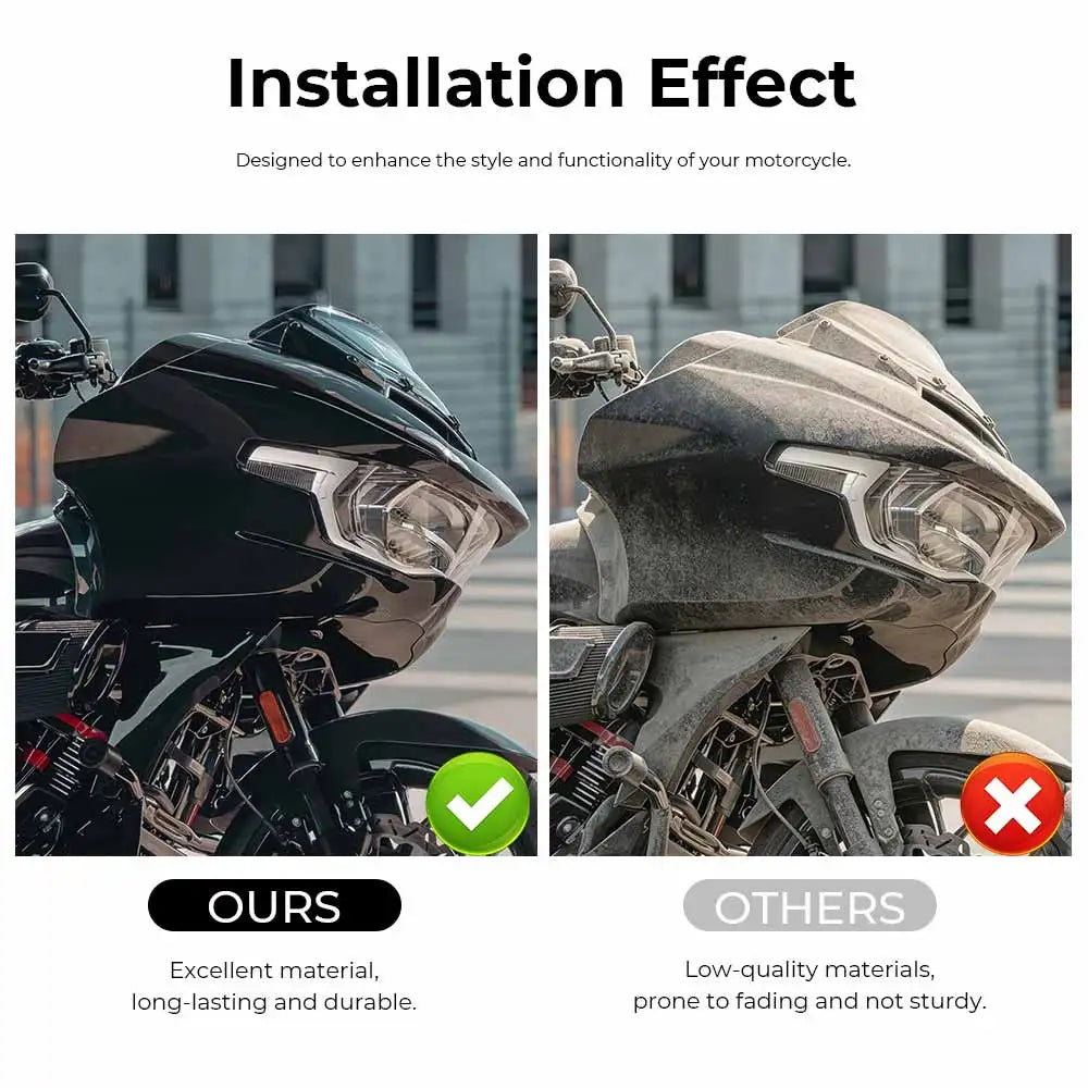 Carénage avant noir brillant pour Harley-Davidson Road Glide - vue 2