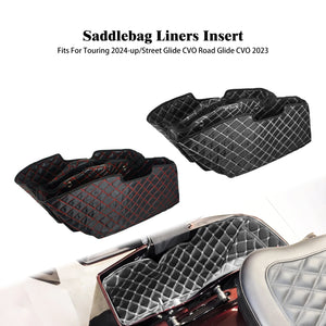 Doublure de sacoche noire avec surpiqûre pour Harley-Davidson Touring - vue 1