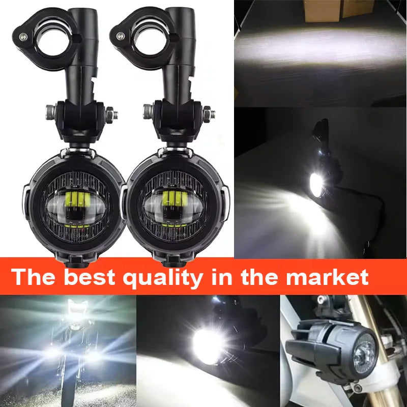 Phares LED additionnels antibrouillard universels pour moto, 4000 lumens 12V - vue 6