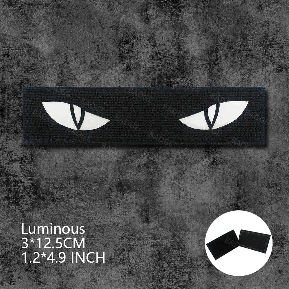 Écusson tactique phosphorescent yeux de chat - vue 26