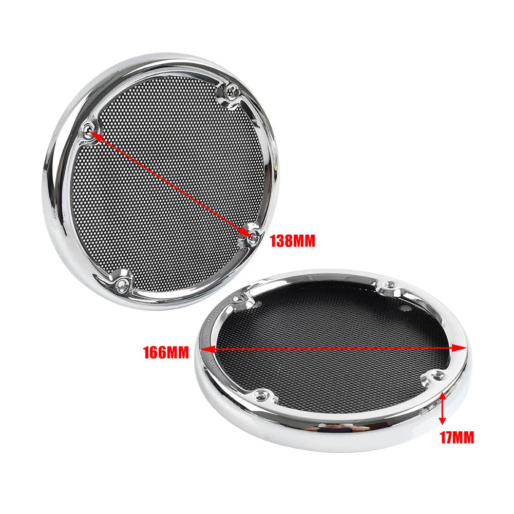 Cache-grilles de haut-parleurs arrière chromés pour Harley-Davidson Electra Glide et Ultra Limited 1996-2013 - vue 3