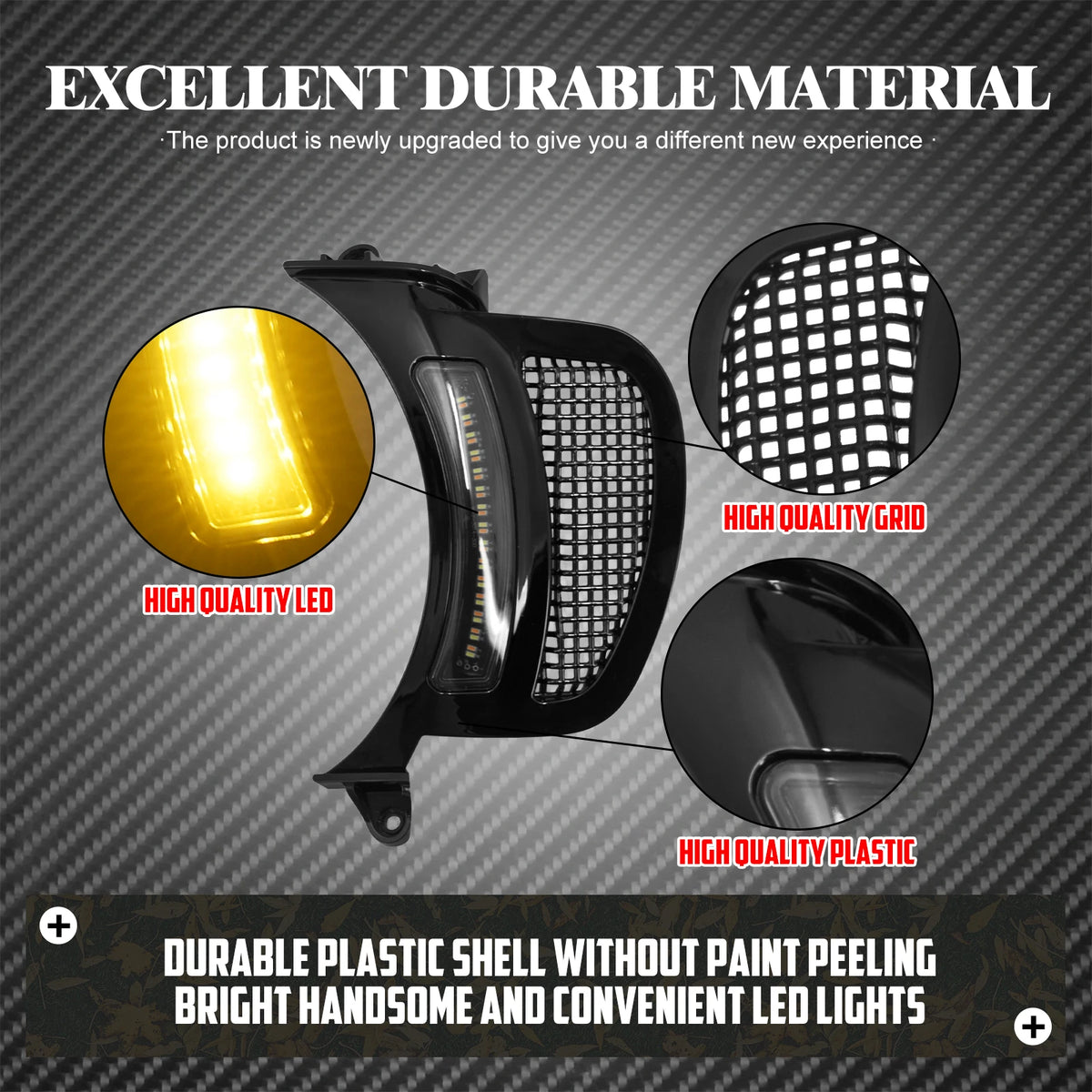 Inserts LED de Ventilation Phare (Veilleuse + Clignotant) - Harley-Davidson Touring Road Glide FLTRX 2015-2023 – photo 3/8