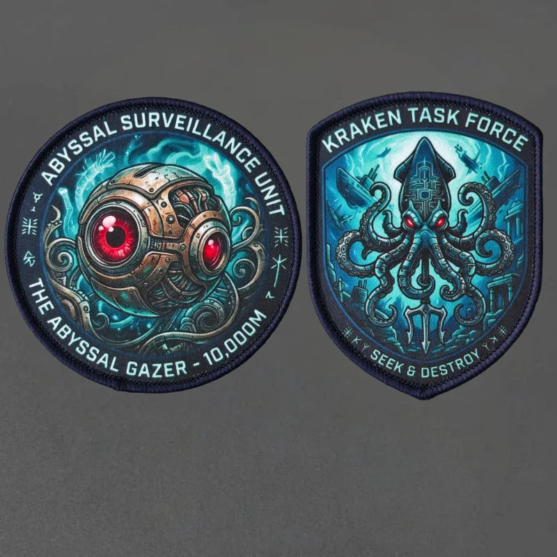 Écusson kraken pieuvre imprimé tactique - vue 1
