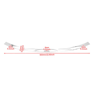 Baguette chromée fixée sur le pare-brise d'une Harley-Davidson Touring - vue 6