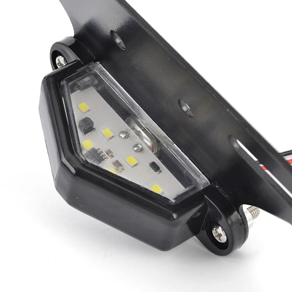 Support de plaque avec éclairage LED pour Harley custom - vue 5