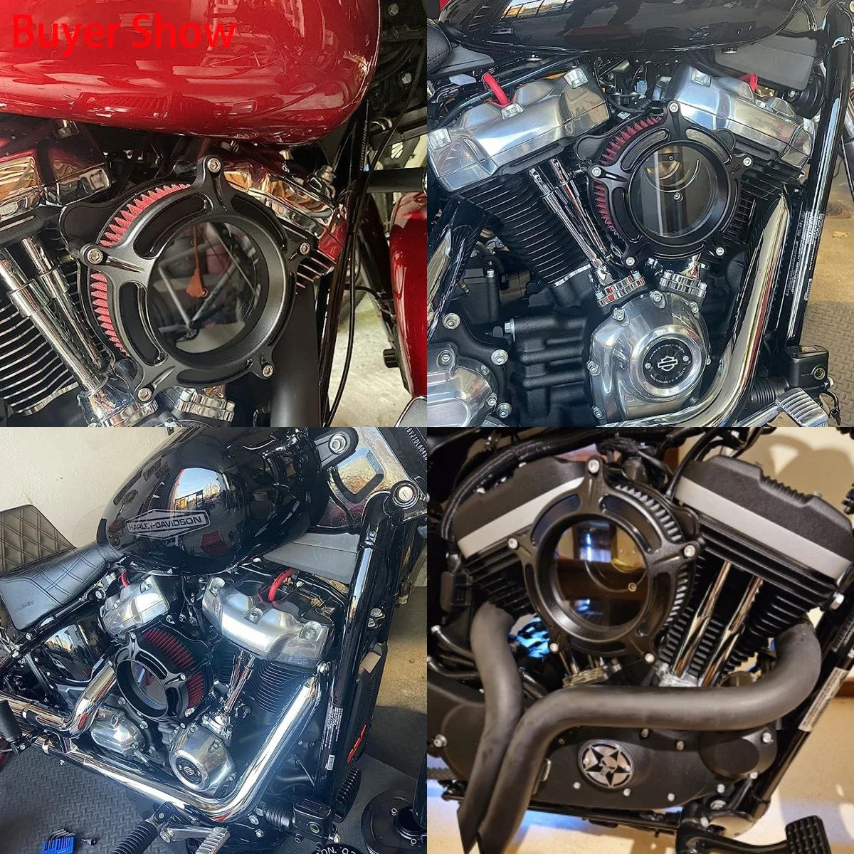 Kit filtre à air complet pour Harley-Davidson Sportster, Dyna, Softail, Touring – photo 4/14