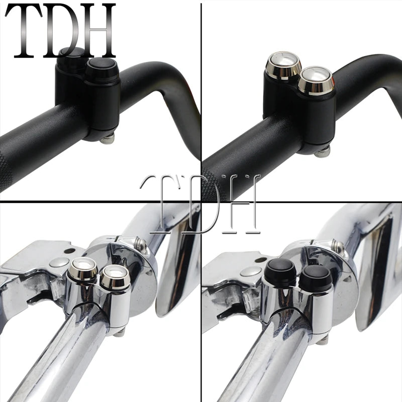 Commodo 2 ou 3 boutons pour Harley guidon 22/25 mm - vue 4