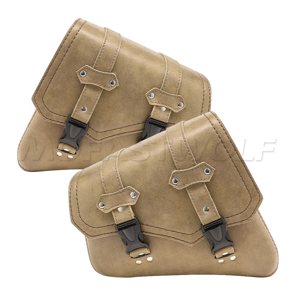 Sacoche cavalière en cuir PU noir pour Harley Sportster XL 883 - vue 3