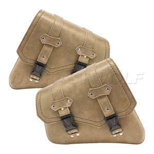 Sacoche cavalière en cuir PU noir pour Harley Sportster XL 883 - vue 3