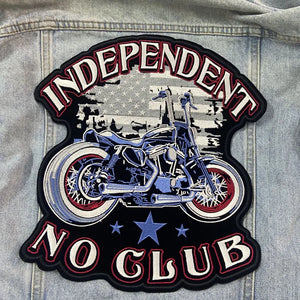 Écusson dorsal brodé biker punk crâne aigle - vue 3