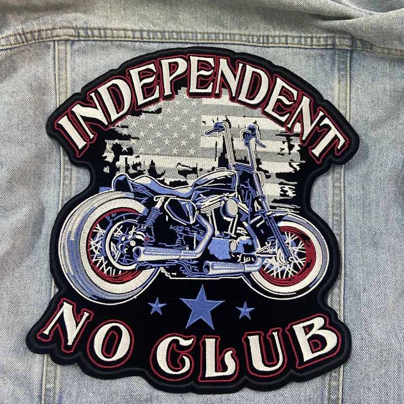 Écusson dorsal brodé biker punk crâne aigle - vue 3