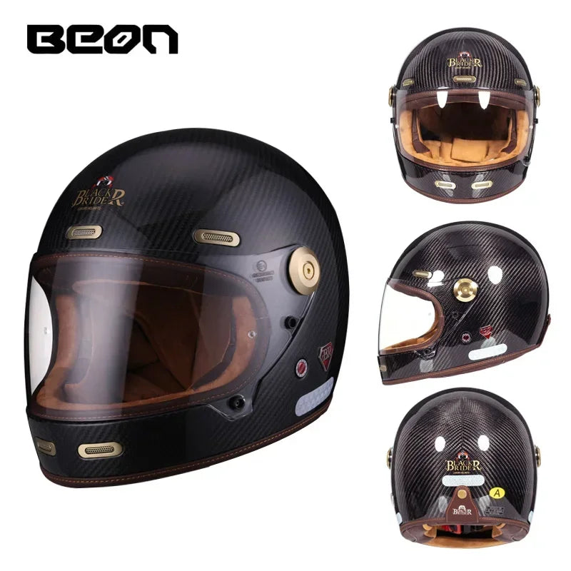 Casque moto intégral rétro - vue produit - vue 8