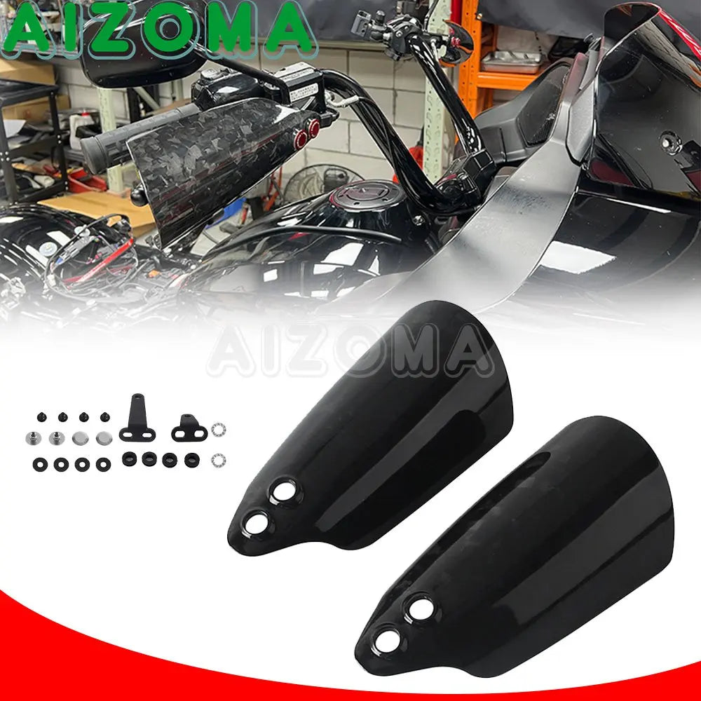 Protège-mains en fibre de carbone pour Harley Softail Street Bob 114, Heritage Classic – photo 1/20