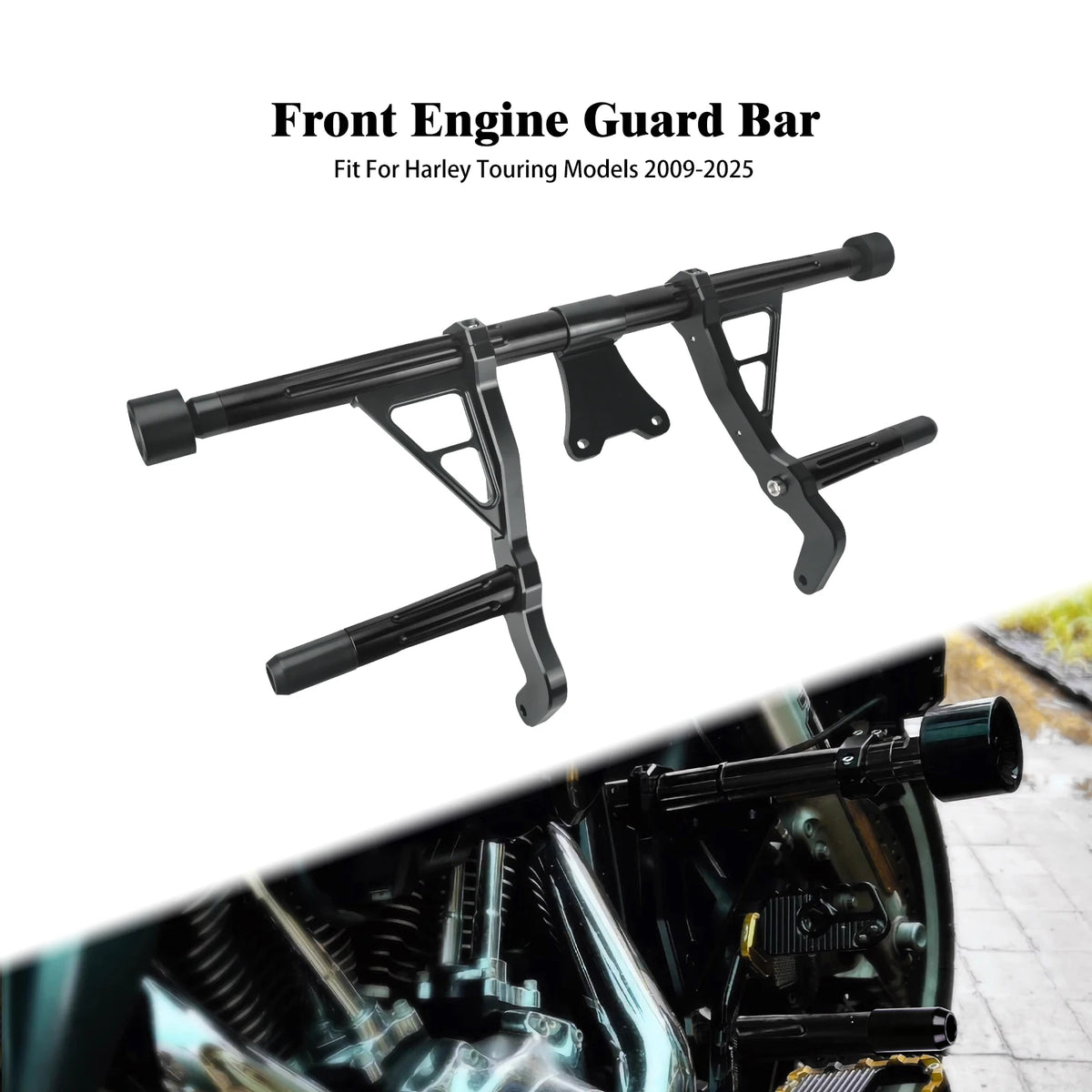 Pare-carter avant bicolore en aluminium pour Harley-Davidson Touring - vue 8
