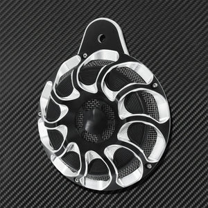 Cache-klaxon CNC noir et chromé pour Harley Big Twin et Sportster - vue 6