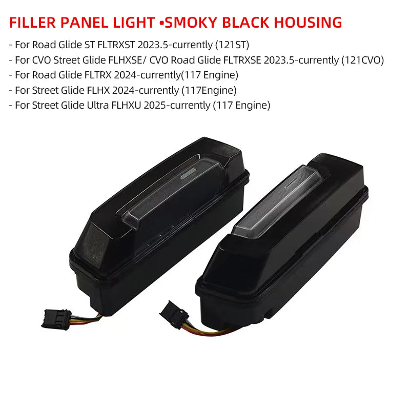 Feux LED de Sacoches Arrière avec Clignotant Intégré (Filler Panel Light) - Harley-Davidson Road Glide/Street Glide 121 CVO/ST, 117, Ultra – photo 8/12