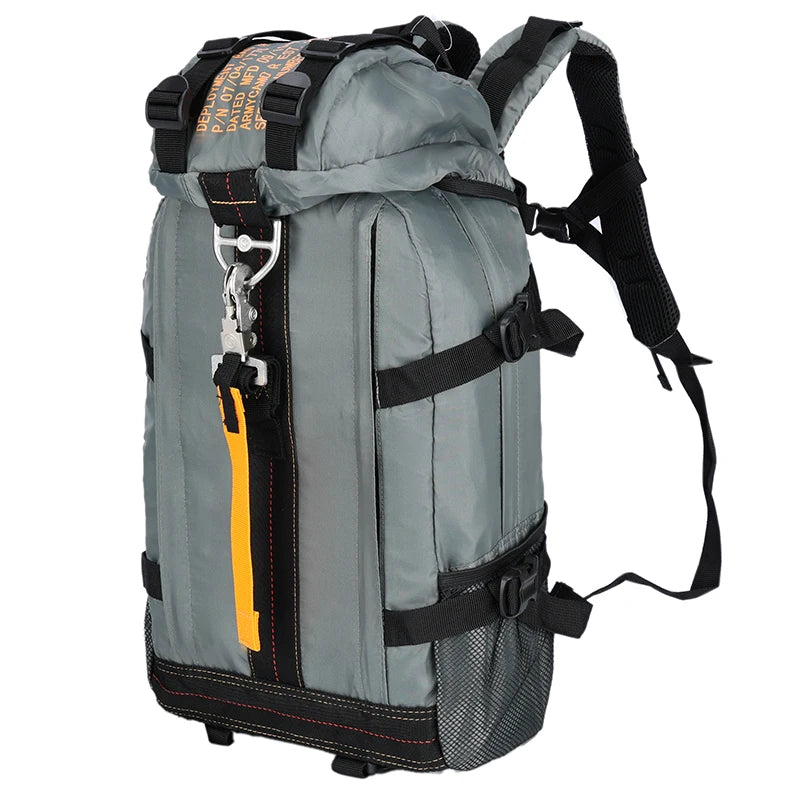 Sac à dos militaire noir en nylon imperméable - vue 7