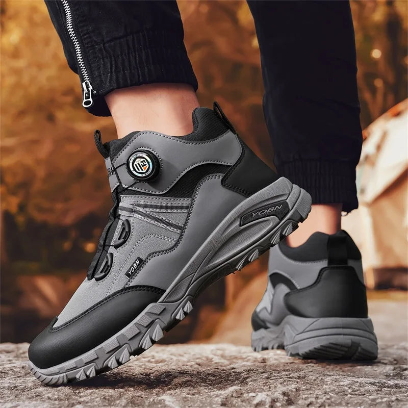 Bottines motard cuir - vue 3