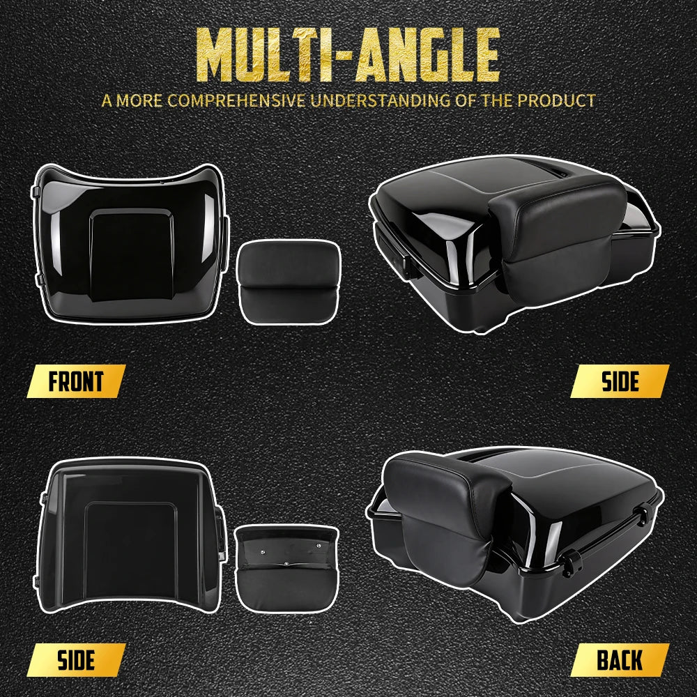 Malle Arrière (Top Case) 10.7" avec Dossier - Harley-Davidson Touring 2014-2025 – photo 3/8