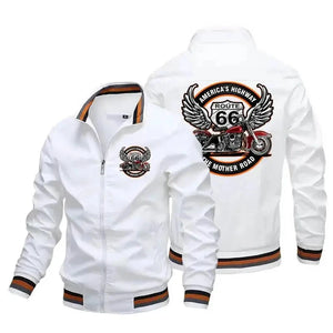 Veste de sport homme zippée style motard, vue de face - vue 3