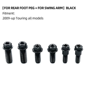Boulons Titane Bras Oscillant / Repose-pieds Arrière pour Harley Touring et Trike – photo 22/24