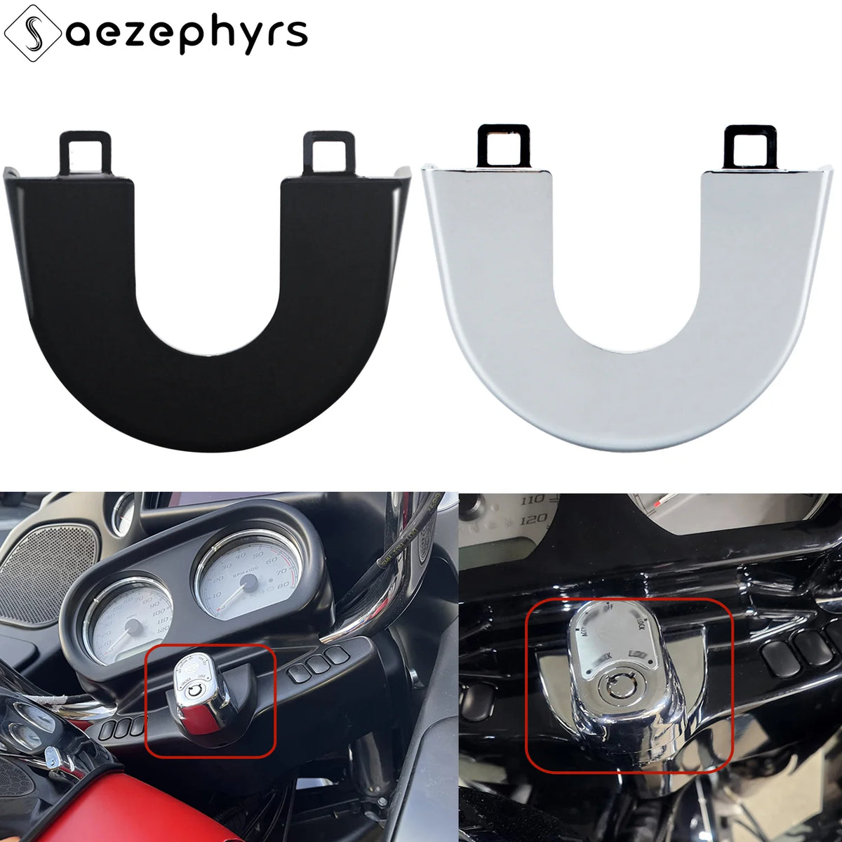 Cache de contacteur d'allumage pour Harley Road Glide - vue 1
