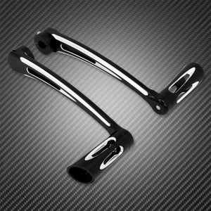 Levier de sélecteur talon-pointe CNC noir avec pontets pour Harley-Davidson Softail (1986-2017), Touring (1988 et +) et Trike (2008 et +) – photo 5/7