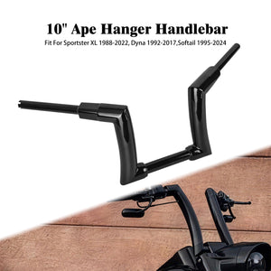 Guidon Ape Hanger 10 pouces noir pour Harley-Davidson - vue 7