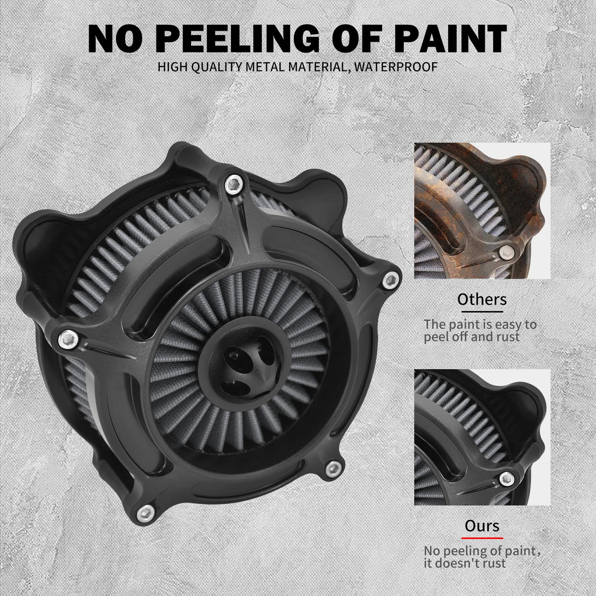 Kit de filtre à air gris CNC complet pour Harley-Davidson Sportster, Touring, Dyna, Softail – photo 5/10