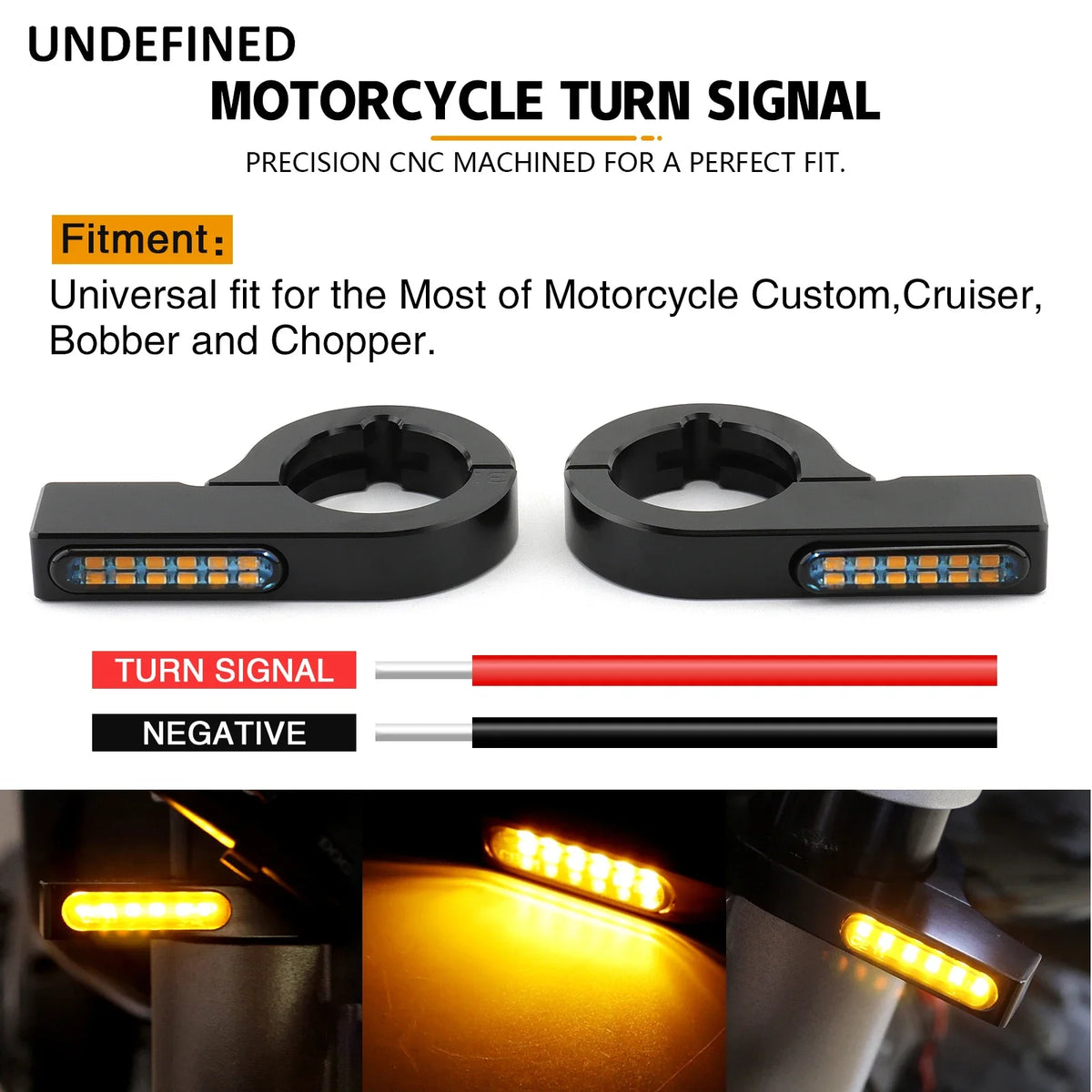 Clignotants LED de fourche pour Harley - vue 3