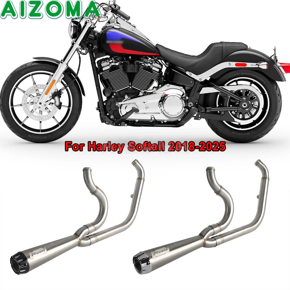 Ligne d'échappement complète 2-en-1 Big Bore pour Harley Softail M8 (2018-2025) – photo 2/10