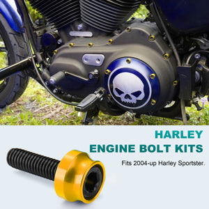 Kit Complet Boulons et Caches Moteur Noir - Harley-Davidson Sportster 2004 et plus – photo 2/8