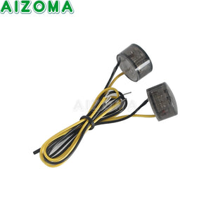 Mini clignotants LED ronds universels pour Harley Softail, Dyna, Touring, Sportster – photo 3/6